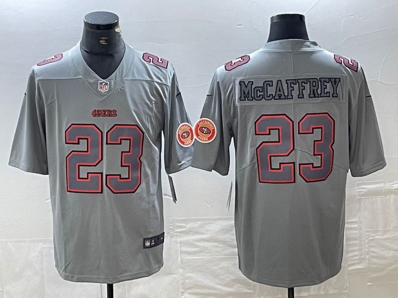 Men San Francisco 49ers 23 Mccaffrey Grey 2024 Nike Vapor Untouchable Limited NFL Jersey
